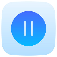 pause flat gradient icon