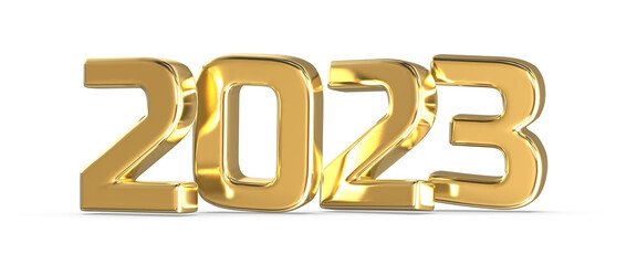 Number 2023 New Year 3D Render