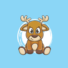 Cute deer icon design