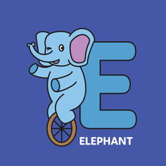 E elephant icon design