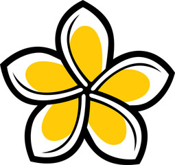 Frangipani flower color png illustration