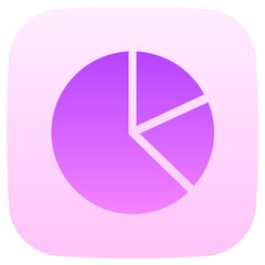 pie chart flat gradient icon