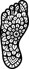 Mandala foot (Boho design) png illustration