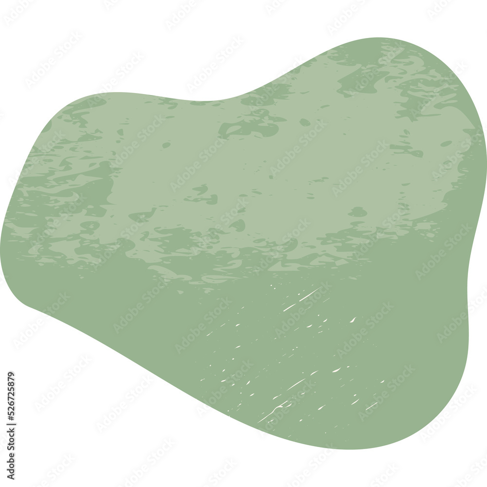 Sticker organic amoeba blob shape abstract colorful illustration with grunge texture. irregular round blot f