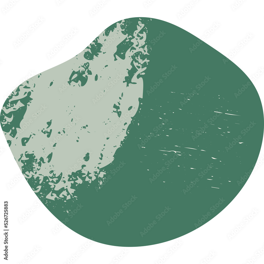 Poster organic amoeba blob shape abstract colorful illustration with grunge texture. irregular round blot f