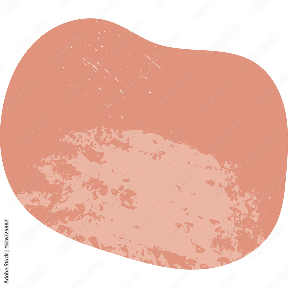 Poster organic amoeba blob shape abstract colorful illustration with grunge texture. irregular round blot f