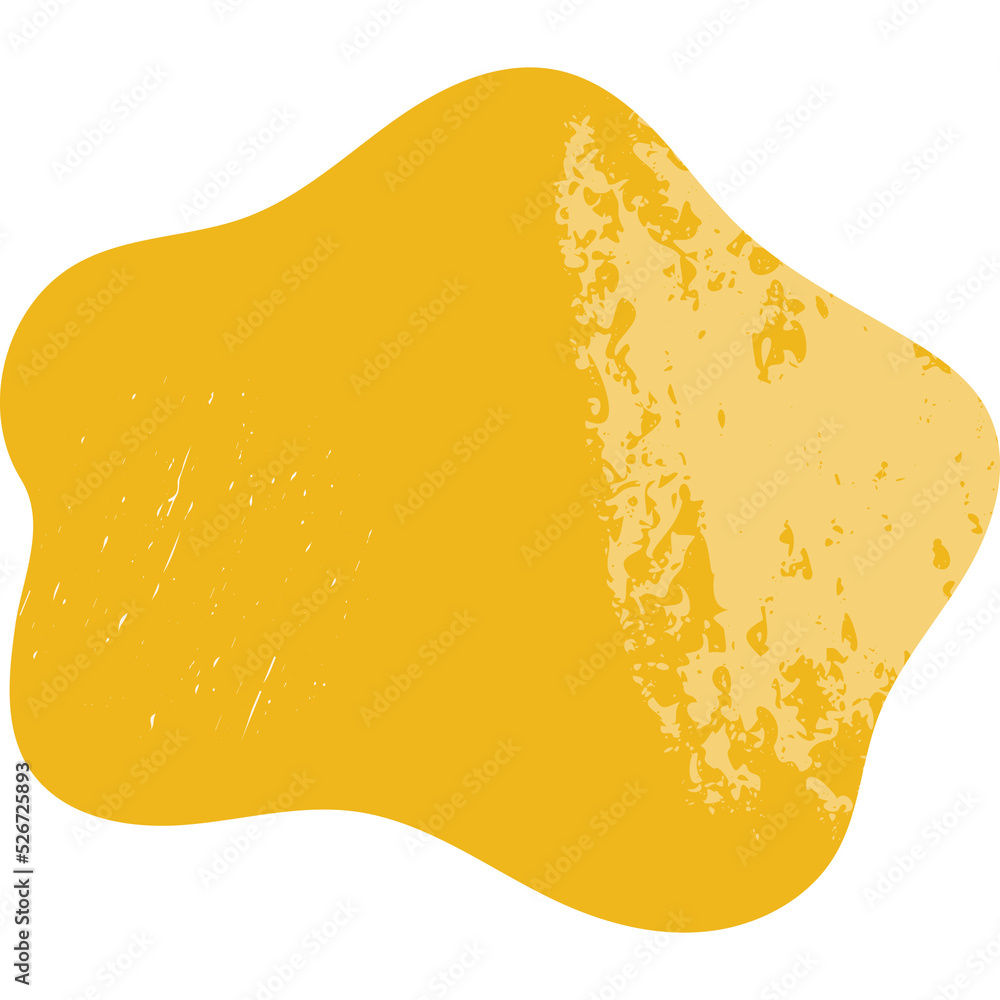 Poster organic amoeba blob shape abstract colorful illustration with grunge texture. irregular round blot f