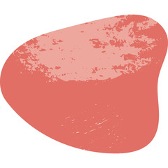 Organic amoeba blob shape abstract colorful  illustration with grunge texture. Irregular round blot form graphic element. Unique pebble stone