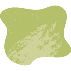 Organic amoeba blob shape abstract colorful  illustration with grunge texture. Irregular round blot form graphic element. Unique pebble stone