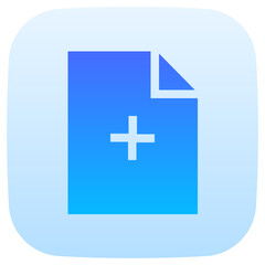 Obraz premium new document flat gradient icon