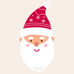 Vector illustration. Santa Claus isolated hand drawing