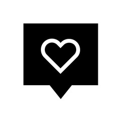 love message glyph icon