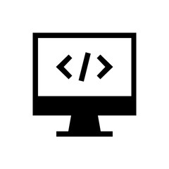 web programming glyph icon