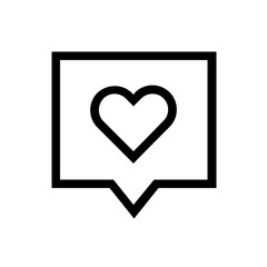 love message line icon