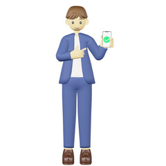 スマホを持つ人　３D