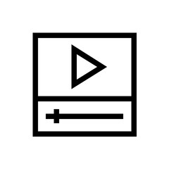 media player line icon