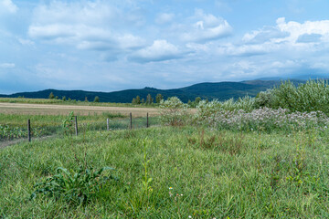 Amazing landscape with mountain views, with breathtaking sky