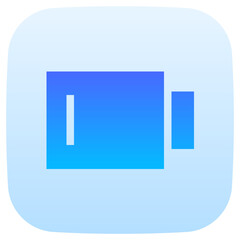 low battery flat gradient icon