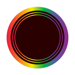 rainbow lgbt round frame