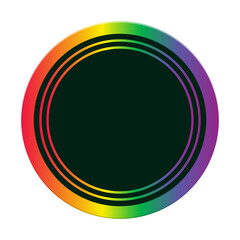 rainbow lgbt round frame