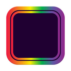 rainbow lgbt square frame
