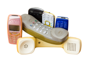 Isolate mobile phones longtime different deprecated stack together to destroy and dispose.