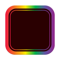 rainbow lgbt square frame