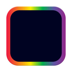 rainbow lgbt square frame