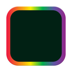 rainbow lgbt square frame