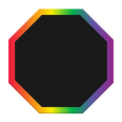 rainbow lgbt geometric frame
