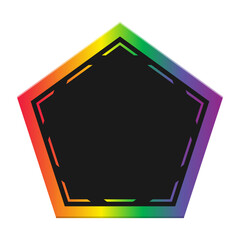 rainbow lgbt geometric frame