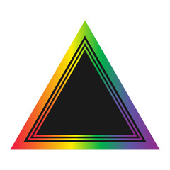 rainbow lgbt geometric frame