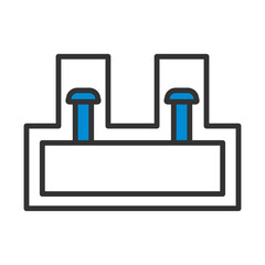 Fototapeta premium Electrical Connection Terminal Icon