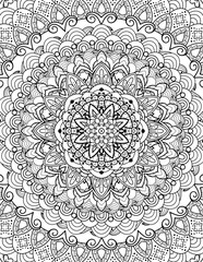 Full Page Mandala Letter Size for Coloring Pages Mandala, Adult, Kids, Lined Pages inspired by Islam Arabic Pakistan Indian. For Publishing Use ADULT Mandala Relaxing Coloring Pages Print