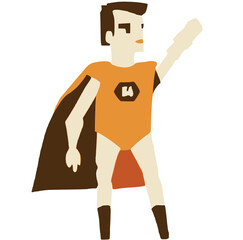 hero ready to fight vector illustration