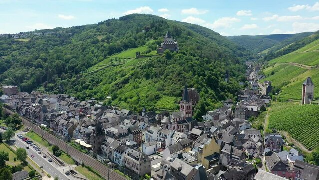 Bacharach panoramic view. Bacharach is a small town in Rhine valley in Rhineland-Palatinate, Germany. Bacharach is a small town in Rhine valley in Rhineland-Palatinate, Germany