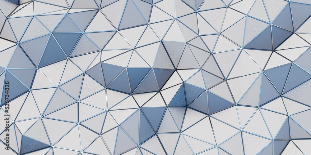 Aufkleber abstract simple triangulated wireframe background. 3d render