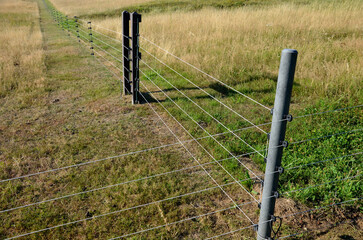 fencing with barrier-free access for seniors and the immobile. safari zoo with a large paddock for...