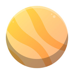 white wave round button
