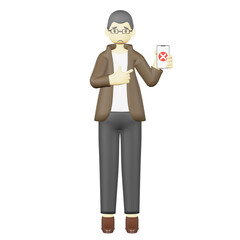 スマホを持つ人　３D