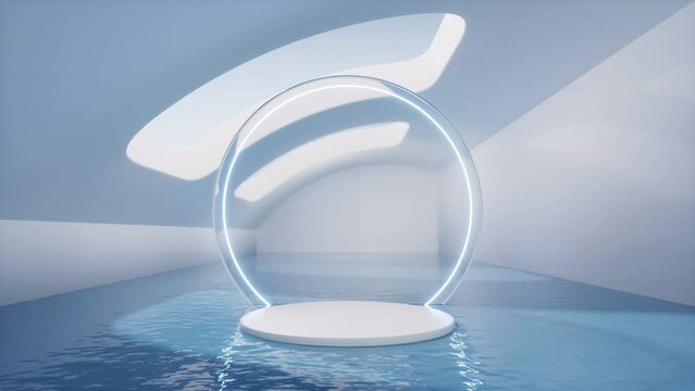 The room with empty stage inside, 3d rendering.