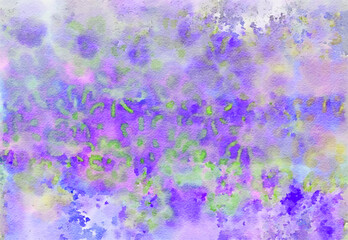 Tie dye watercolor fabric pattern with blended color and faded spots