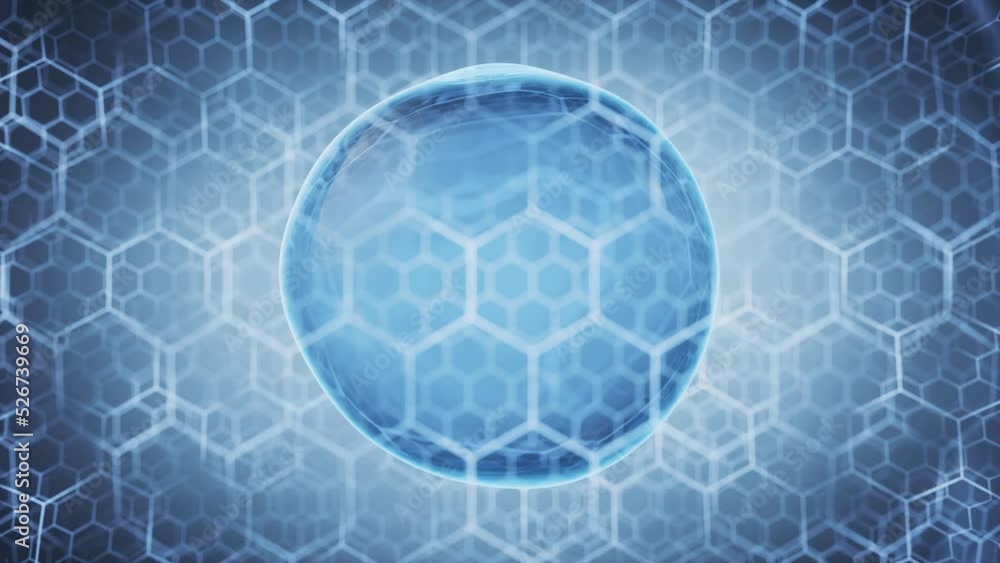 Poster soft thin film with hexagon pattern, 3d rendering.