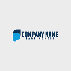 simple and modern vector company logo design idea with abstract shape