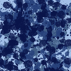 Fabric pattern, splashes background, blue shibori tie dye