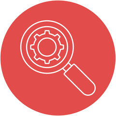 magnifier setting Isolated Vector icon which can easily modify or edit

