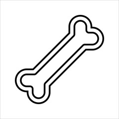 Strong healthy bones icon. Human health medical pictogram. Outline sign useful for packaging web graphic design. Medicine, healthcare concept. Editable vector illustration isolated on white background