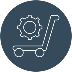 Cart setting Isolated Vector icon which can easily modify or edit

