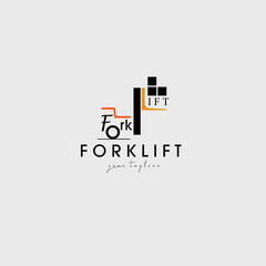 forklift box logo vector design © pramzstadobe