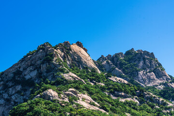 Peak (Yomchobong) in Bukhansan national park, Seoul, Korea